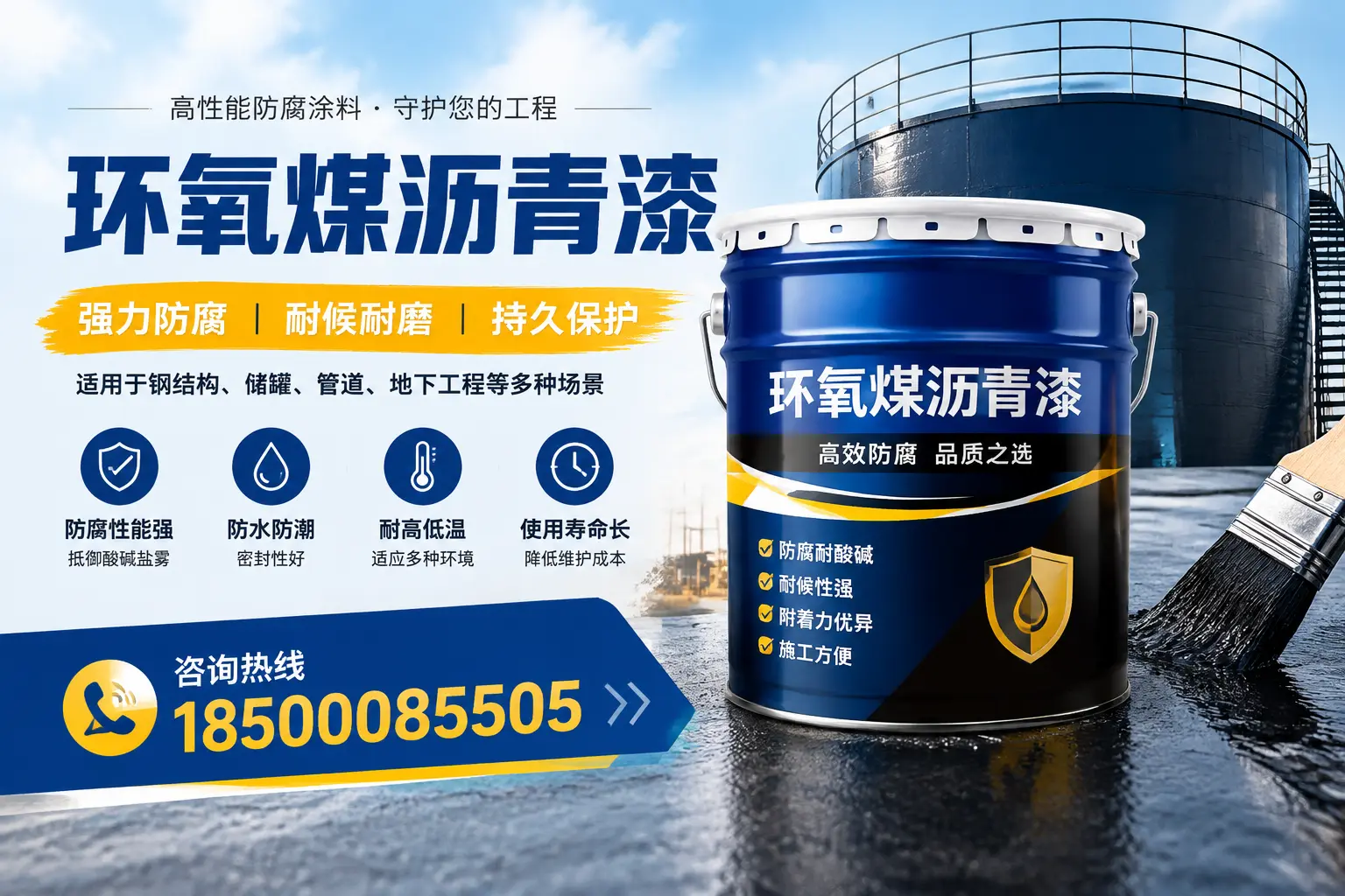 环氧煤沥青漆在工业中的应用,武宁企业的选择